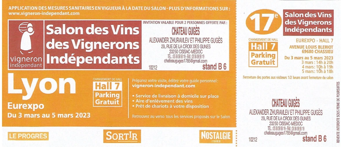 Château Gûnes au 17ème Salon des Vins des Vignerons Indépendants à Lyon 2023