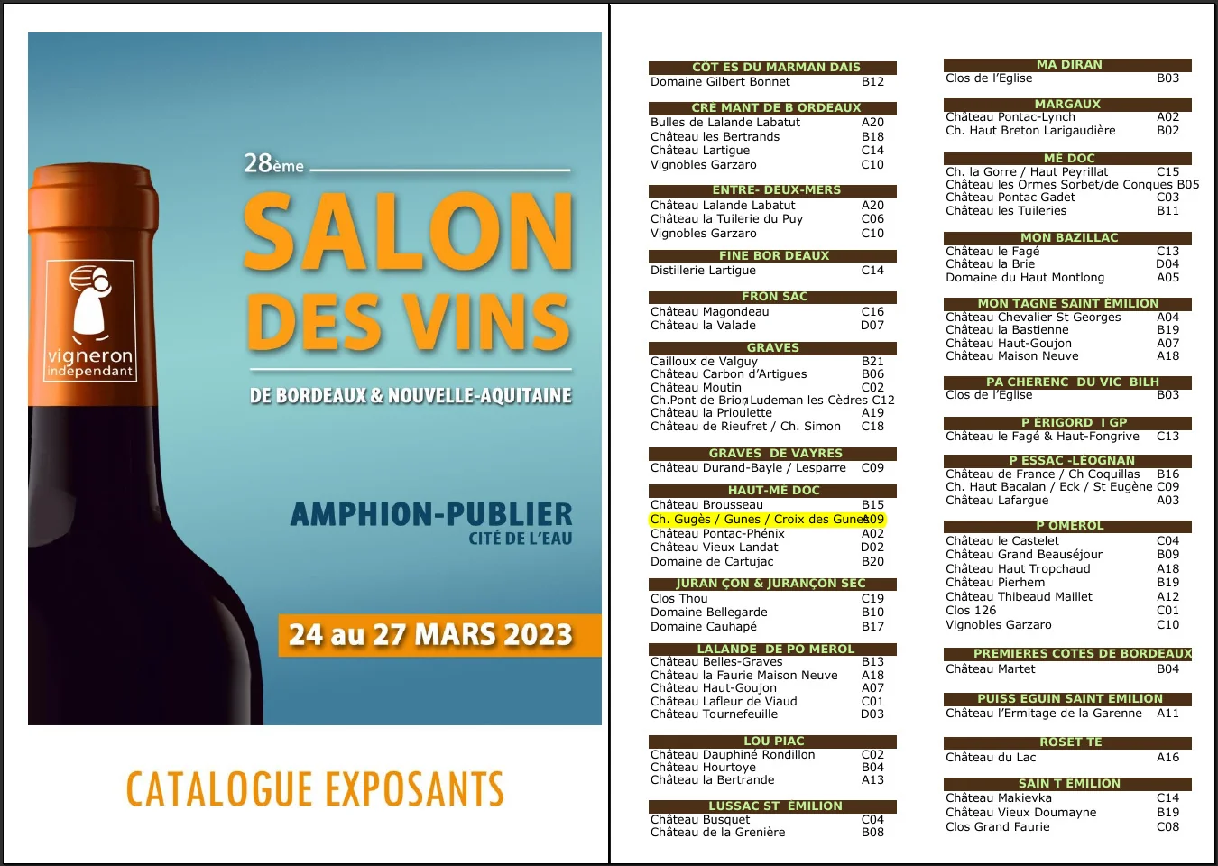 Château Gûnes au 28ème Salon des Vins des Vignerons Indépendants à Publier