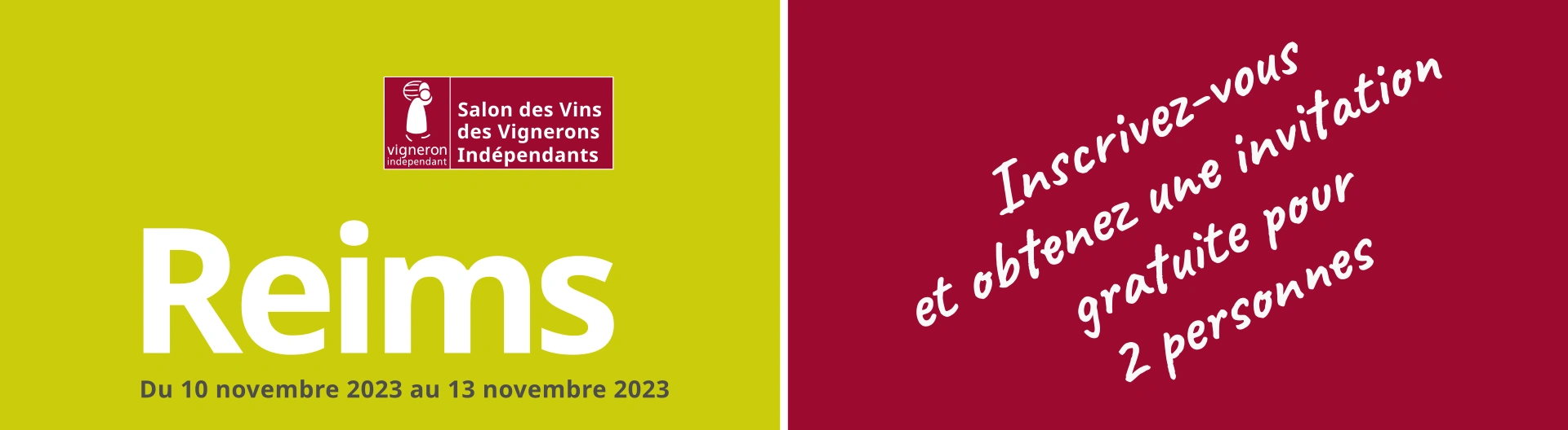 Château Gûnes au 31ème Salon des Vins des Vignerons Indépendants de Reims. 10-13 novembre 2023