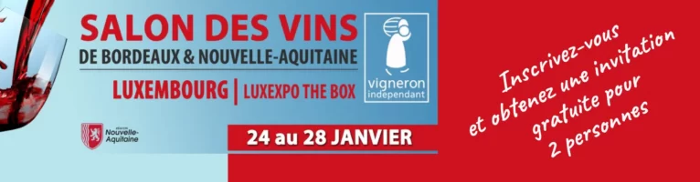 Château Gûnes au 18ème Salon des Vins des Vignerons Indépendants de Bordeaux et Nouvelle Aquitaine de Luxembourg.  24-28 janvier 2024