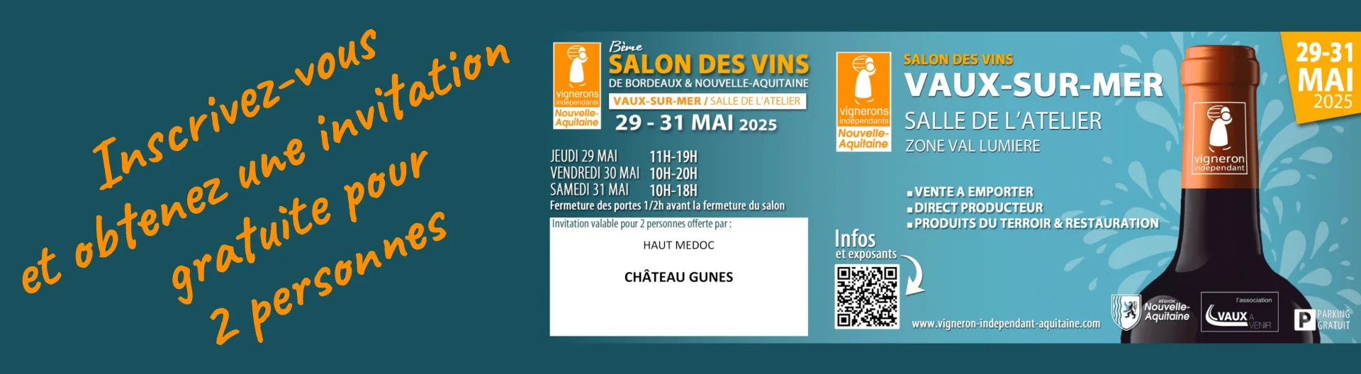 Château Gûnes at 13th Salon des Vins des Vignerons Indépendants in Vaux-sur-Mer 2025