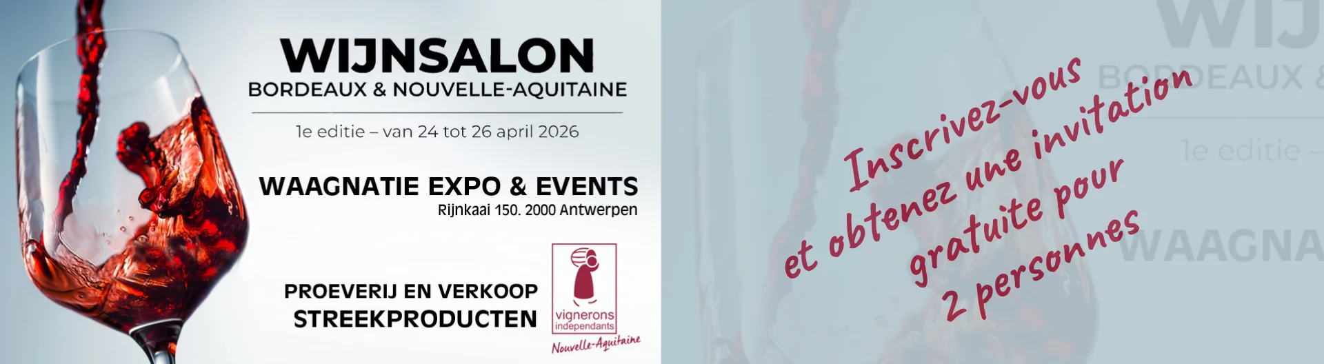 Château La Croix des Gûnes au 1er Salon des Vignerons Indépendants de Bordeaux et de Nouvelle-Aquitaine à Anvers